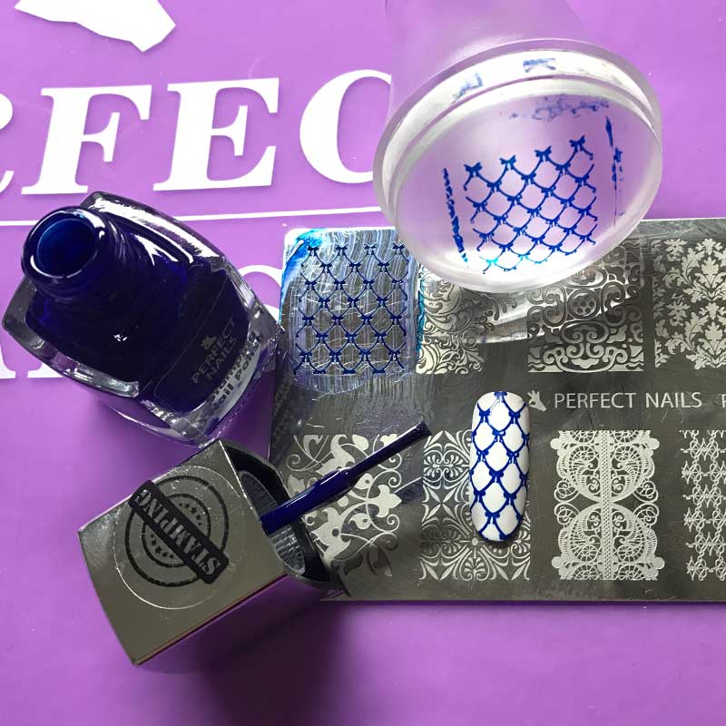 Stamping Nail Polish Blue #005